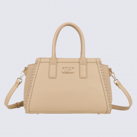 Sac porté main Georges Rech, sac porté main tendance femme taupe