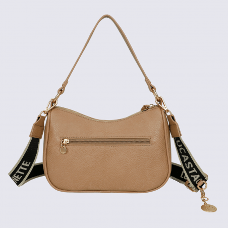 Sac à main porté croisé Lulu Castagnette, sac à main porté croisé Zahyna cappuccino