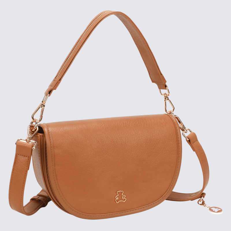 Sac à main Lulu Castagnette, sac à main Alec noisette