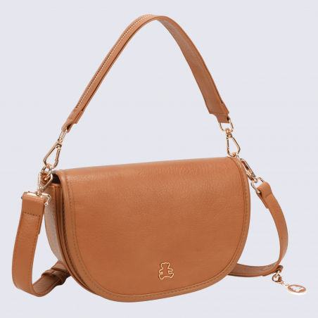 Sac à main Lulu Castagnette, sac à main Alec noisette