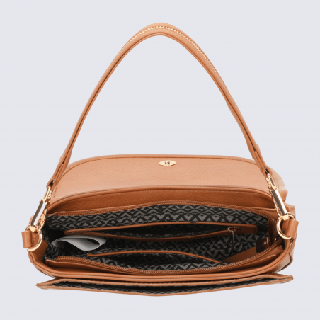 Sac à main Lulu Castagnette, sac à main Alec noisette