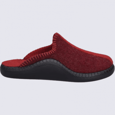 Mules Josef Seibel, mules confort femme en laine bordeaux