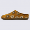 Chaussons Josef Seibel, mules pour femme en textile orange fleurs