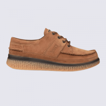 Chaussures ECCO, chaussures à lacets pour homme en cuir camel