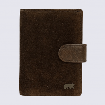 Porte-cartes Bear Design, porte-cartes en cuir brun