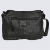 Sac à bandoulière Bear Design, sac à bandoulière Stella femme en cuir noir
