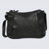 Sac à bandoulière Bear Design, sac à bandoulière Stella femme en cuir noir