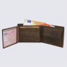 Portefeuille Bear Design, portefeuille Lucas homme en cuir brun