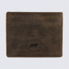 Portefeuille Bear Design, portefeuille Lucas homme en cuir brun