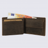 Portefeuille Bear Design, portefeuille Lucas homme en cuir brun