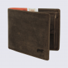 Portefeuille Bear Design, portefeuille Lucas homme en cuir brun