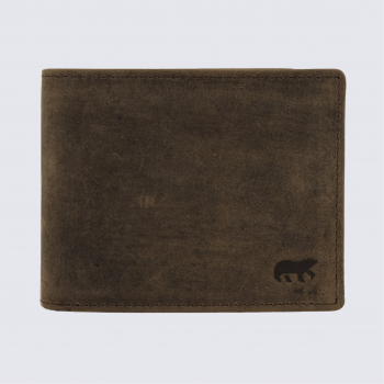 Portefeuille Bear Design, portefeuille Lucas homme en cuir brun