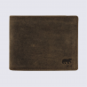 Portefeuille Bear Design, portefeuille Lucas homme en cuir brun