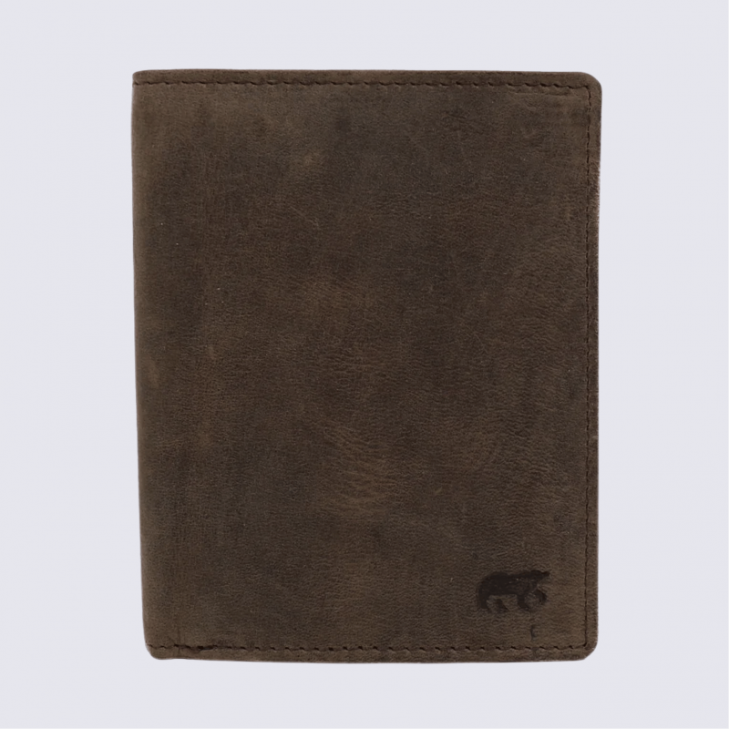 Portefeuille Bear Design, portefeuille Klaas homme en cuir brun