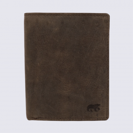 Portefeuille Bear Design, portefeuille Klaas homme en cuir brun