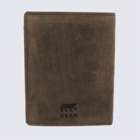 Portefeuille Bear Design, portefeuille Klaas homme en cuir brun