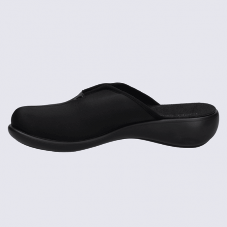 Mules Josef Seibel, Korsika 07 mules pour femme en textile lisse noir