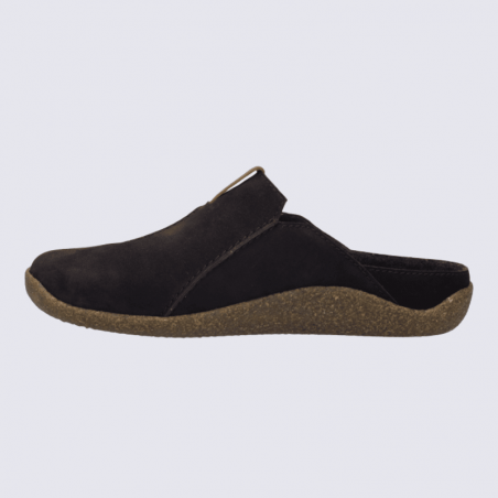 Mules Josef Seibel, mules élégantes et confortable homme en cuir marron
