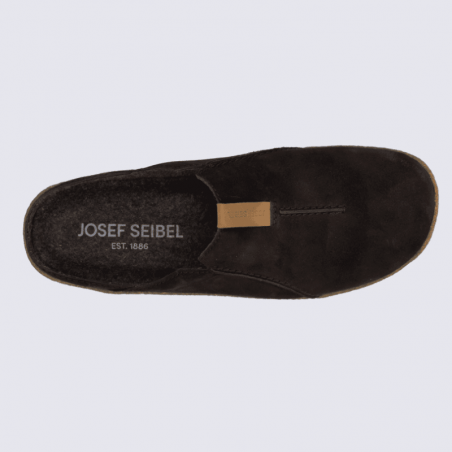 Mules Josef Seibel, mules élégantes et confortable homme en cuir marron