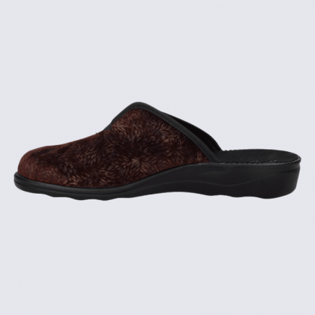 Mule Josef Seibel, mule motif pour femme en textile bordeaux