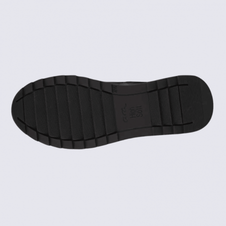 Bottines Ara, bottines pour femme en cuir et textile crème