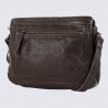 Sac à bandoulière Bear, sac à bandoulière Miley pour femme en cuir chocolat