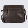 Sac à bandoulière Bear, sac à bandoulière Miley pour femme en cuir chocolat