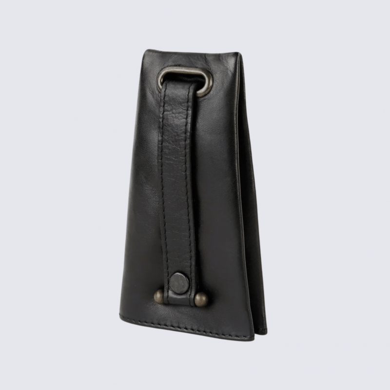 Porte clés Bear, porte clés unisexe en cuir noir