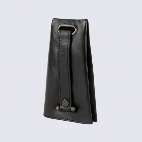 Porte clés Bear, porte clés unisexe en cuir noir