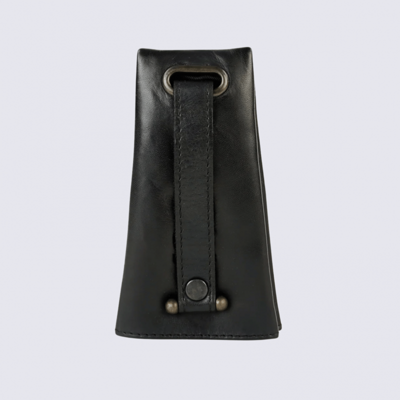 Porte clés Bear, porte clés unisexe en cuir noir