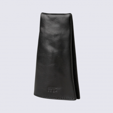 Porte clés Bear, porte clés unisexe en cuir noir