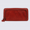 Portefeuille Bear, portefeuilles zippé femme en cuir rouge