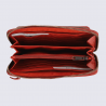 Portefeuille Bear, portefeuilles zippé femme en cuir rouge