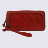 Portefeuille Bear, portefeuilles zippé femme en cuir rouge