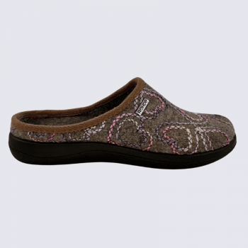 Mules Rohde, Mules confort cocooning femme en feutre lin