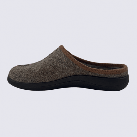 Mules Rohde, Mules confort cocooning femme en feutre lin