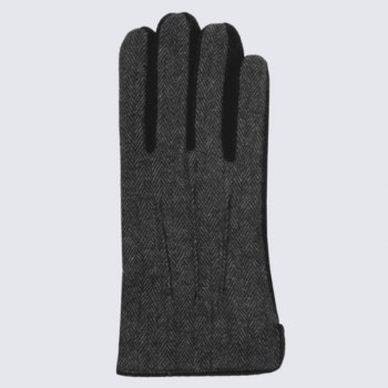 Gants Isotoner, gants tactiles homme en laine chevrons