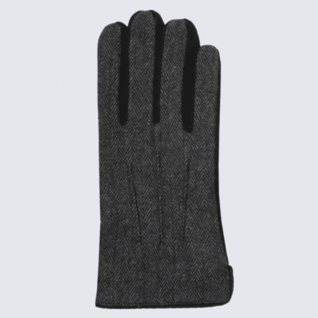 Gants Isotoner, gants tactiles homme en laine chevrons