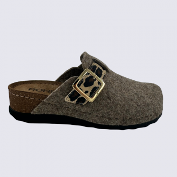Mules Rohde, mules chic et chaude pour femme en textile lin