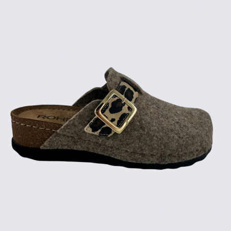 Mules Rohde, mules chic et chaude pour femme en textile lin