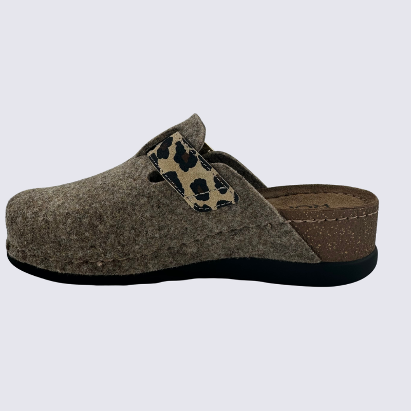 Mules Rohde, mules chic et chaude pour femme en textile lin