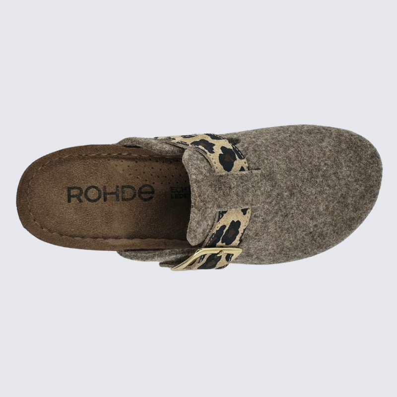 Mules Rohde, mules chic et chaude pour femme en textile lin
