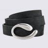 Ceinture Bernd Götz, ceinture tendance femme en cuir noir