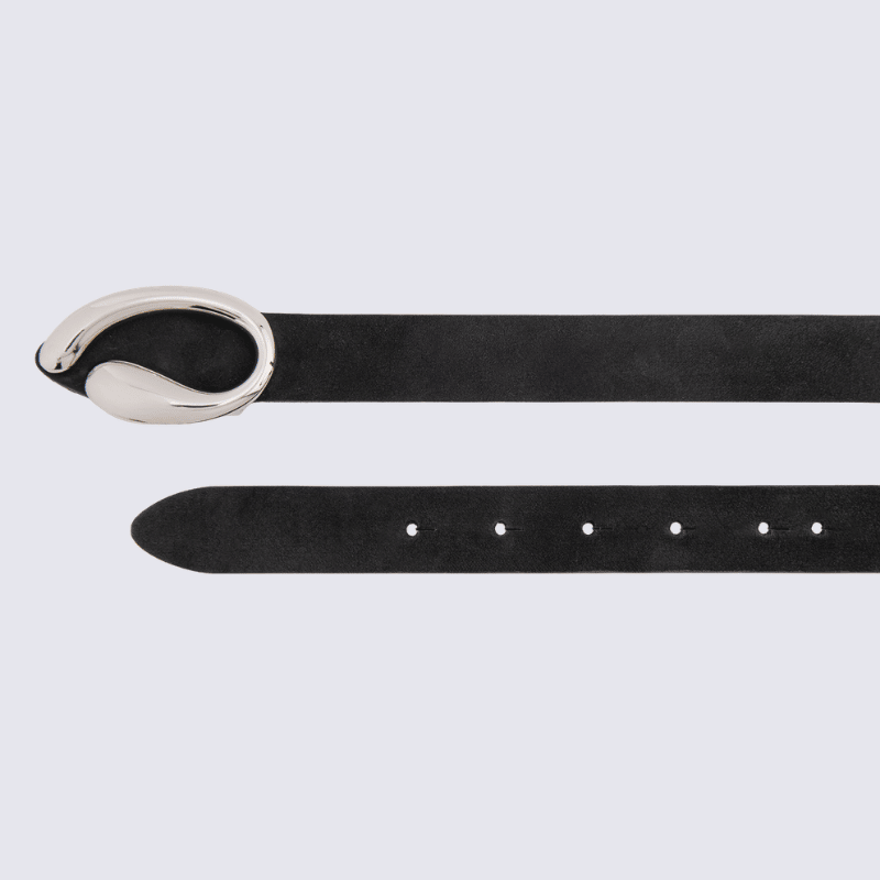 Ceinture Bernd Götz, ceinture tendance femme en cuir noir