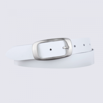 Ceinture Bernd Götz, ceinture classique en cuir argent