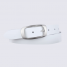 Ceinture Bernd Götz, ceinture classique en cuir argent
