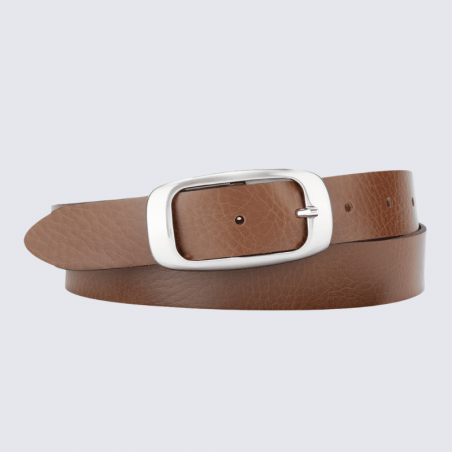 Ceinture Bernd Götz, ceinture classique en cuir cognac