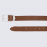 Ceinture Bernd Götz, ceinture classique en cuir cognac