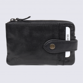 Portefeuille Bear Design, portefeuille Jael unisexe en cuir noir