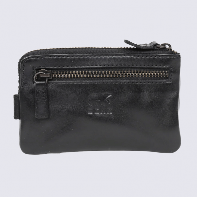 Portefeuille Bear Design, portefeuille Jael unisexe en cuir noir